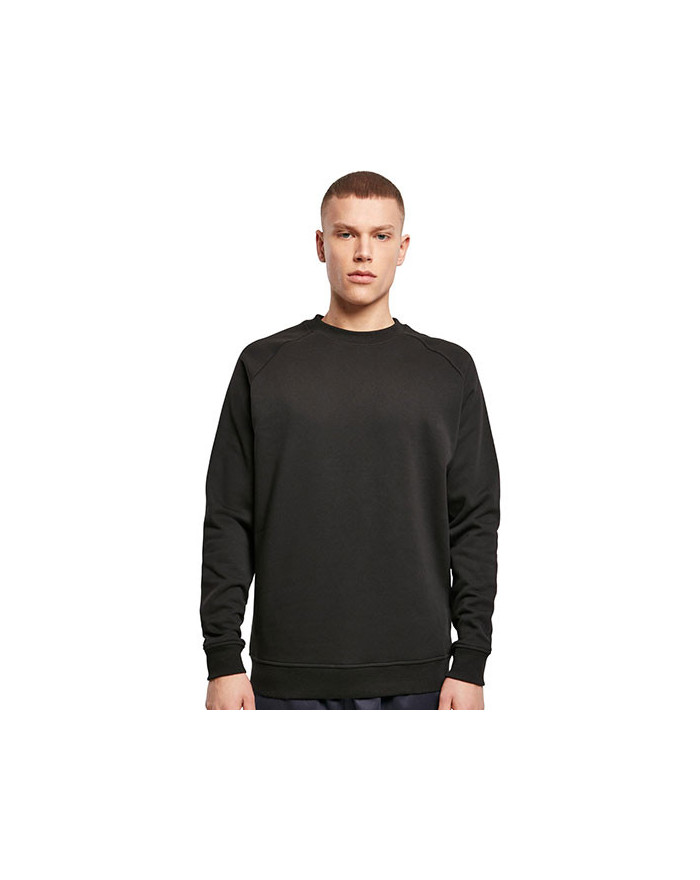 Sweat Personnalisée Manche Longue|avec liseré|Raglan Col rond Homme  250 g/m² - Build Your Brand BY094 - Sweat Personnalisé a...
