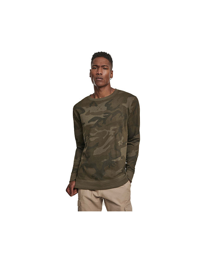 Sweat  Personnalisée Manche Longue|avec liseré Point de croix|Col rond Homme   250 g/m² - Build Your Brand BY110  