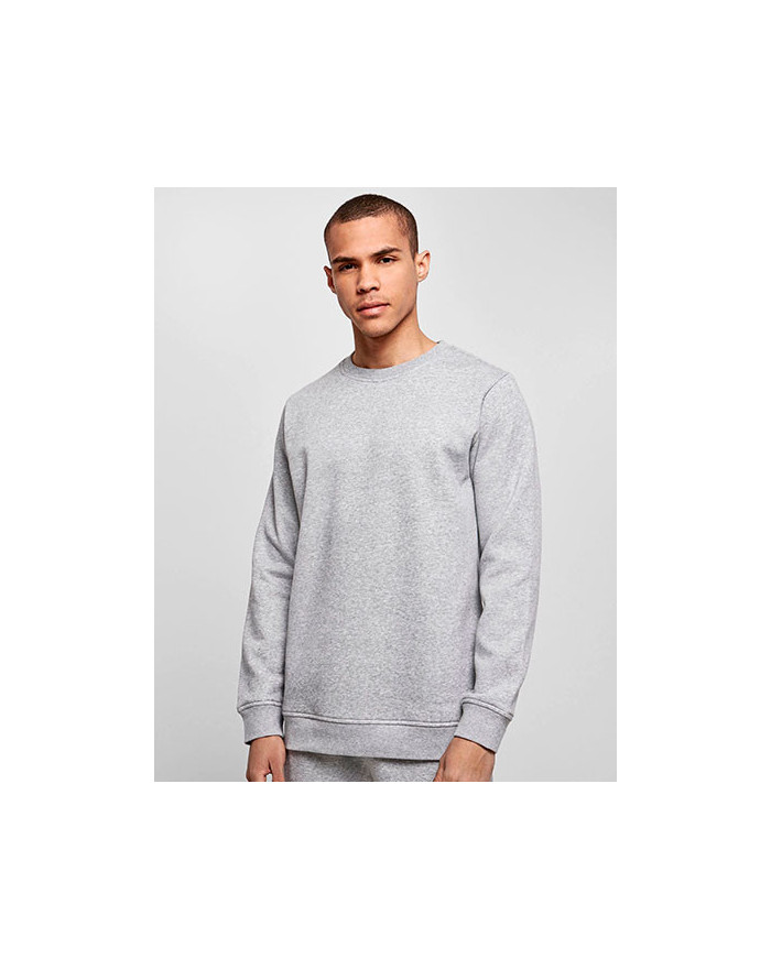 Sweat Personnalisée Manche Longue|avec liseré Col rond Homme  300 g/m² - Build Your Brand BY173 - Sweat Personnalisé avec mar...