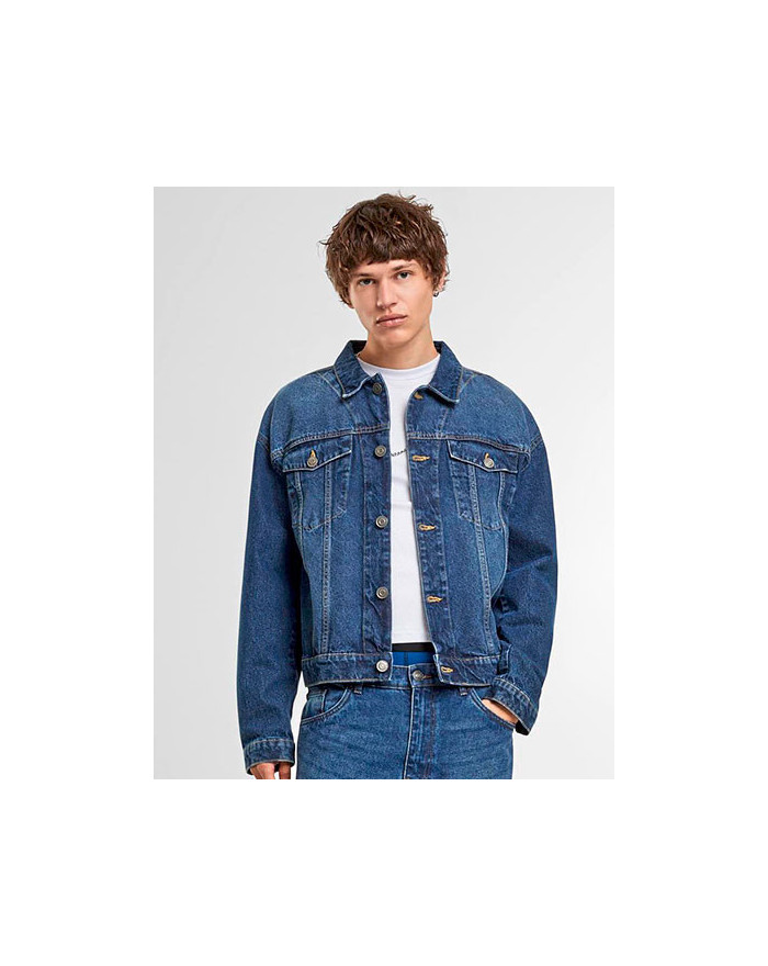 Veste College Homme Build Your Brand - Style Universitaire Décontracté Avec Col Côtelé Et Poches Passepoilées