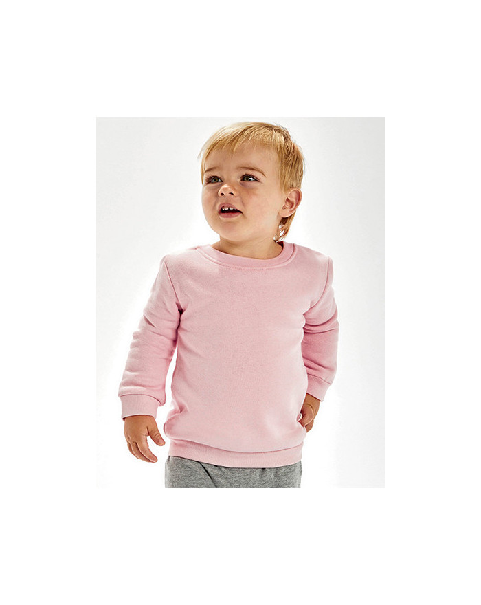 Sweat Personnalisée Manche Longue|avec liseré Bande de propreté|Col rond Enfant 280 g/m² - Babybugz BZ64 - Sweat Personnalisé...