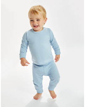 Grenouillères & pyjamas Personnalisés Manche Longue|avec liseré Col rond Enfant  150 g/m² - Babybugz BZ67 - Pyjamas avec marq...