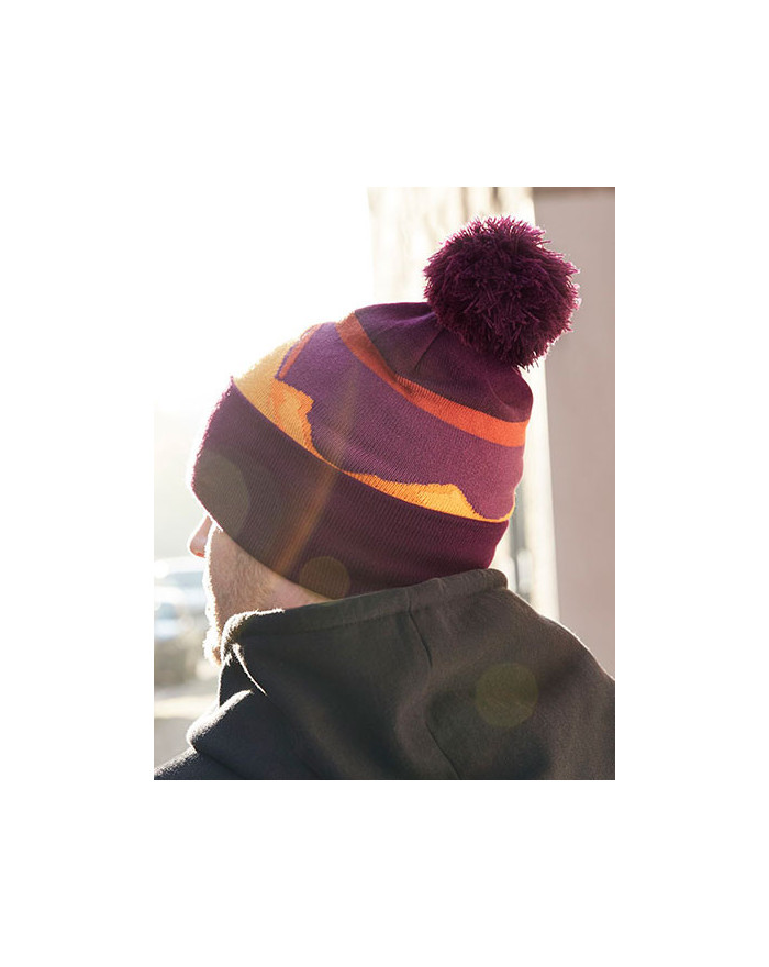 Bonnet personnalisé Beechfield B395R - Bonnet personnalisé avec marquage broderie, flocage ou impression. Grossiste vetements...
