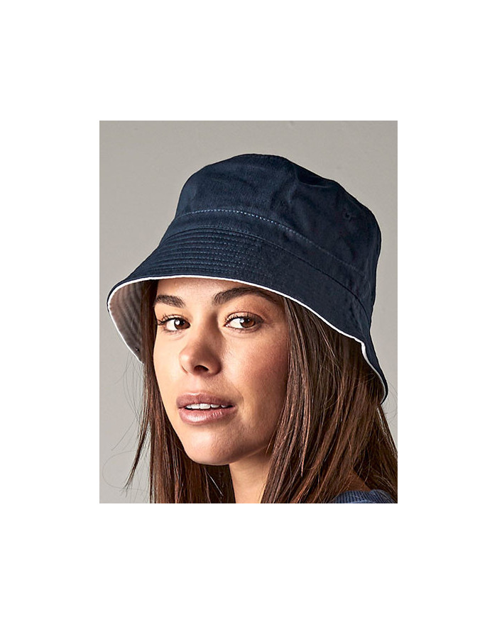 Bob personnalisé 100% coton - Beechfield B686 - Bob personnalisé avec marquage broderie, flocage ou impression. Grossiste vet...