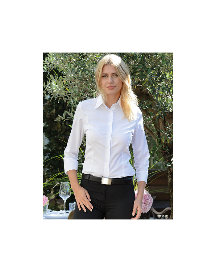 Chemise d'entreprise Personnalisée Manche 3/4 Femme 125 g/m² - CG Workwear 00600-15 - Chemise d'entreprise Personnalisée avec...