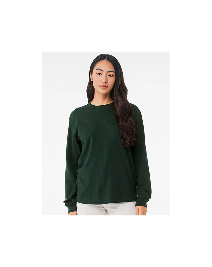 Tee shirt Personnalisé Manche Longue avec liseré Unisexe 205 g/m² - Canvas 3511 - Tee shirt Personnalisé avec marquage broder...