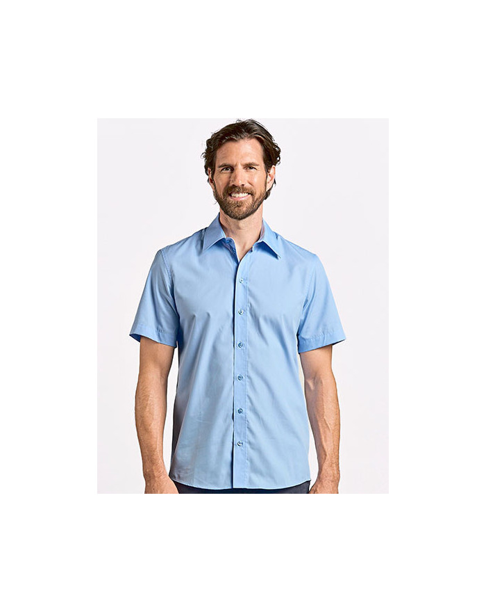 Chemise d'entreprise Personnalisée Manche Courte Duo 120 g/m² - Promodoro 6300 - Chemise d'entreprise Personnalisée avec marq...