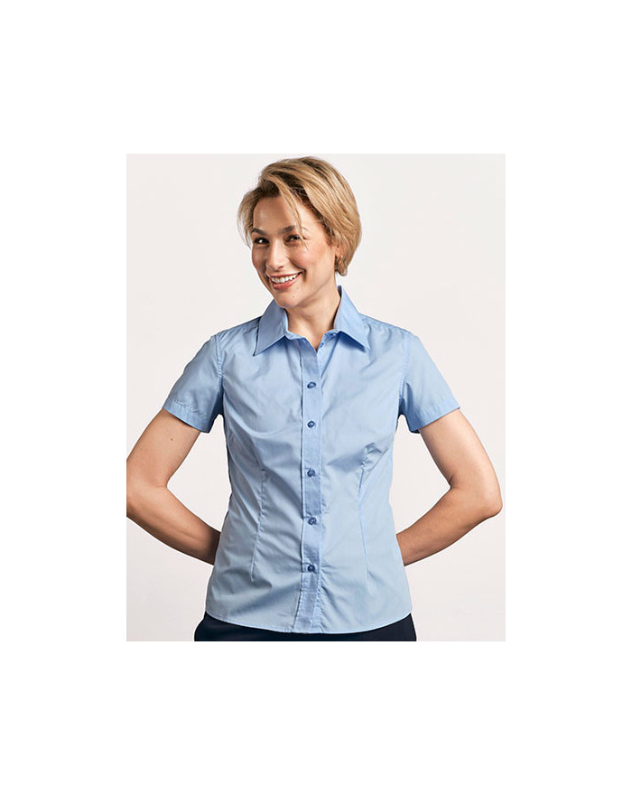 Chemise d'entreprise Personnalisée Manche Courte Duo 120 g/m² - Promodoro 6305 - Chemise d'entreprise Personnalisée avec marq...