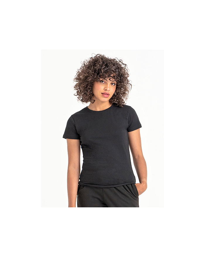 Tee shirt Personnalisé Manche Courte Bande de propreté|Col rond Femme  150 g/m² - Ecologie EA001F - Tee shirt Personnalisé av...
