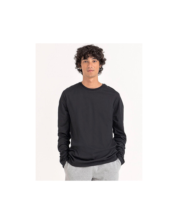 Tee shirt Personnalisé Manche Longue Bande de propreté|Col rond Homme  150 g/m² - Ecologie EA021 - Tee shirt Personnalisé ave...