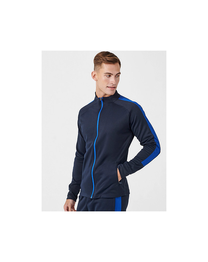 Veste Personnalisée Manche Longue avec liseré Homme 250 g/m² - Finden+Hales LV871 - Veste Personnalisée avec marquage broderi...