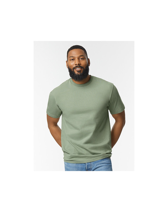 Tee shirt Personnalisé Manche Courte Duo 100% coton 183 g/m² (White: 180 g/m²) - Gildan 65000 - Tee shirt Personnalisé avec m...