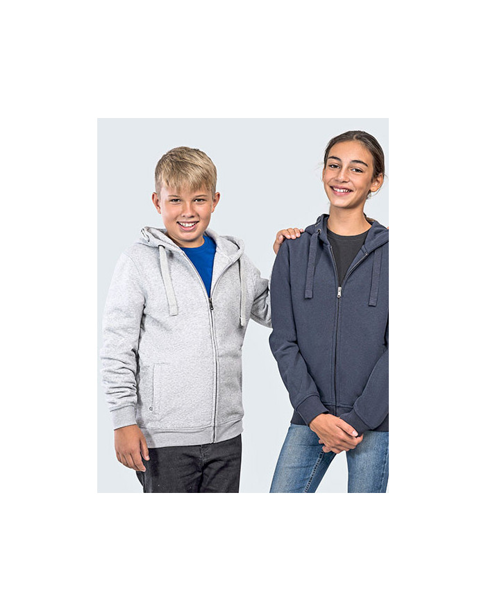 Sweat Personnalisé Manche Longue avec liseré Enfant 320 g/m² - HRM 2006 - Sweat Personnalisé avec marquage broderie, flocage ...