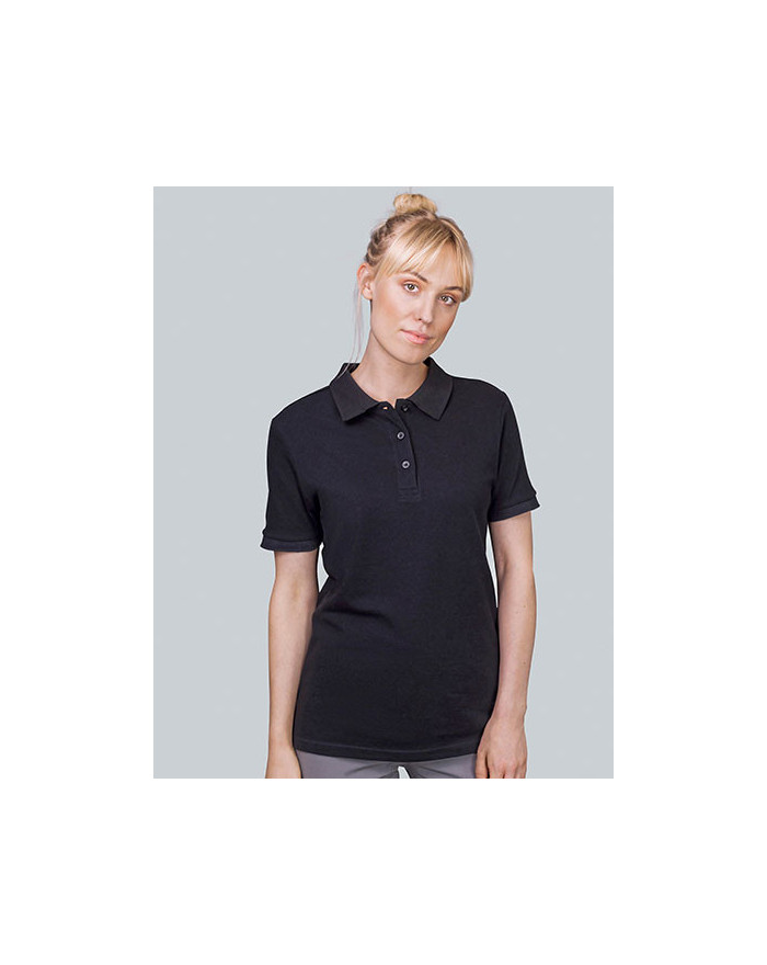 Polo Personnalisé Manche Courte avec liseré Femme 100% coton 180 g/m² - HRM 601 - Polo Personnalisé avec marquage broderie, f...