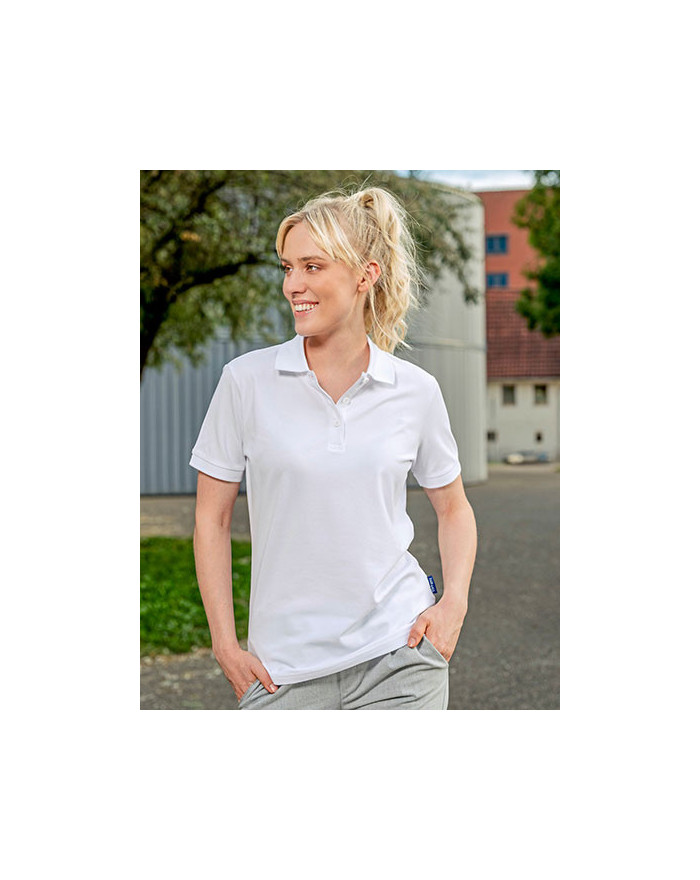Polo Personnalisé Manche Courte avec liseré Femme 180 g/m² - HRM 602 - Polo Personnalisé avec marquage broderie, flocage ou i...