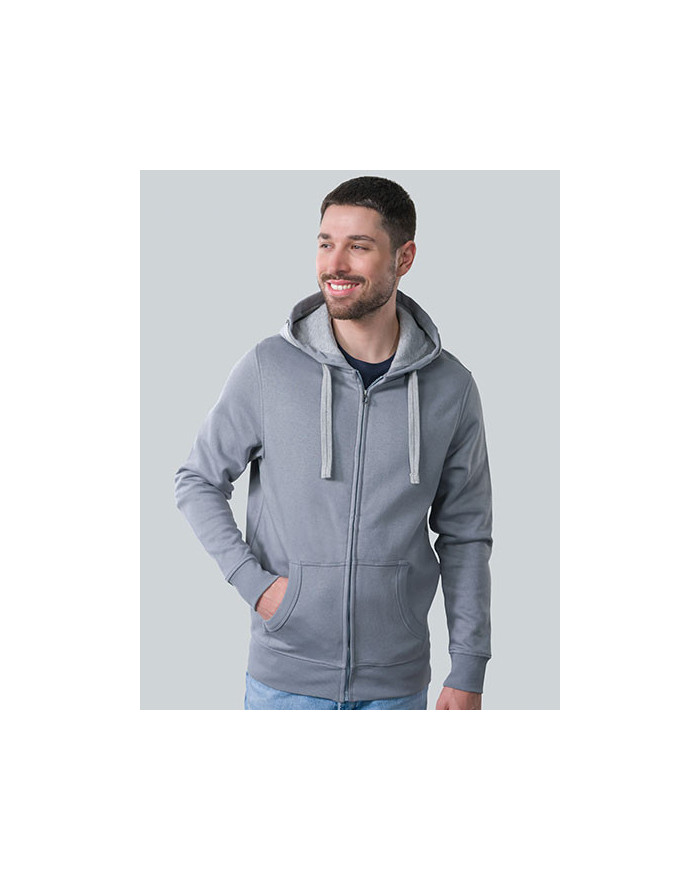 Sweat Personnalisé Manche Longue avec liseré Homme 320 g/m² - HRM 701 - Sweat Personnalisé avec marquage broderie, flocage ou...