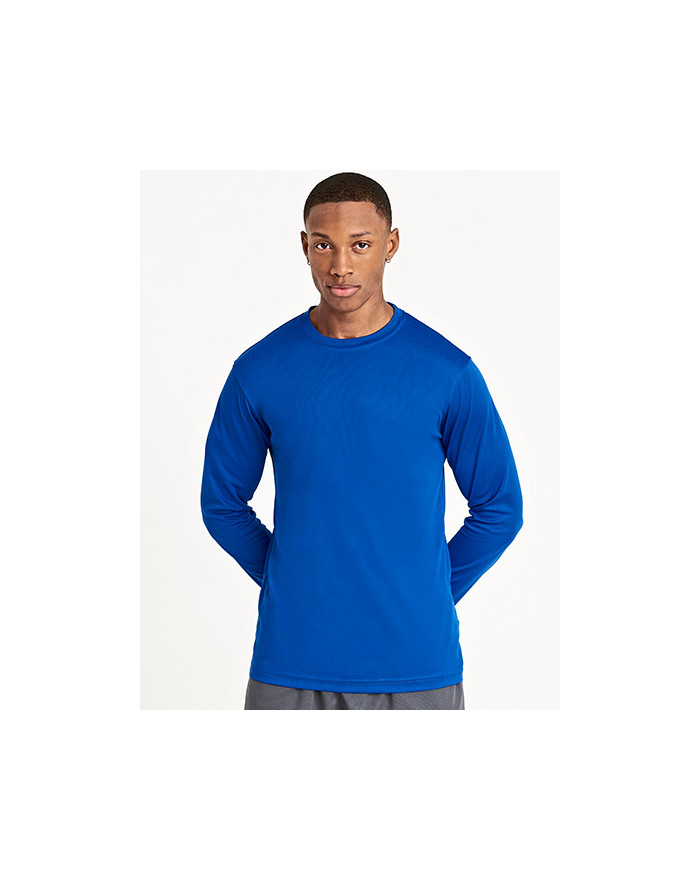 Tee shirt Personnalisé Manche Longue Bande de propreté|Col rond Homme  140 g/m² - Just Cool JC002 - Vêtements de Sport Person...