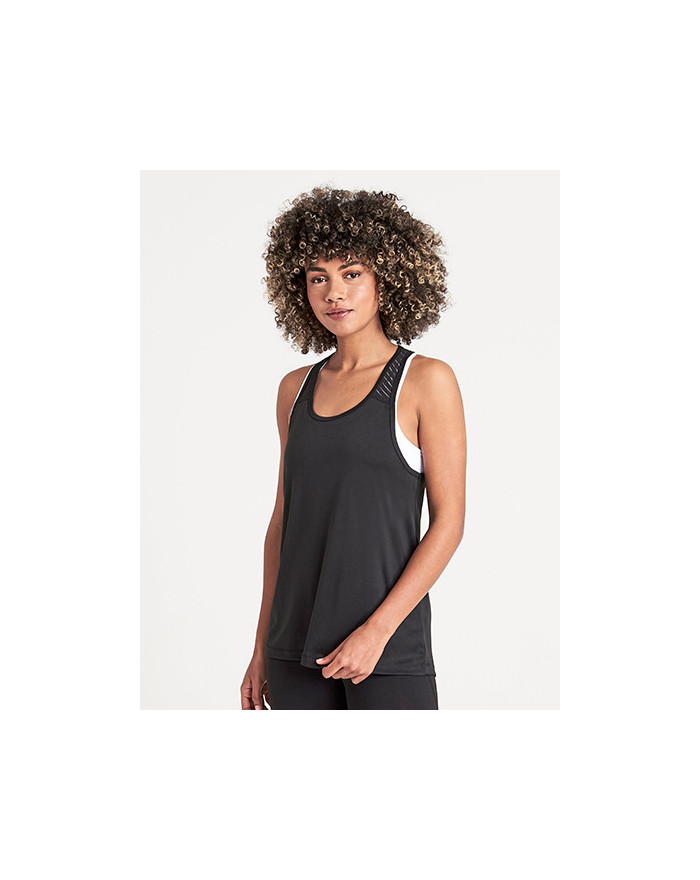 Tee shirt Personnalisé Sans Manche Bande de propreté|Racerback|Col rond Femme  135 g/m² - Just Cool JC027 - Vêtements de Spor...