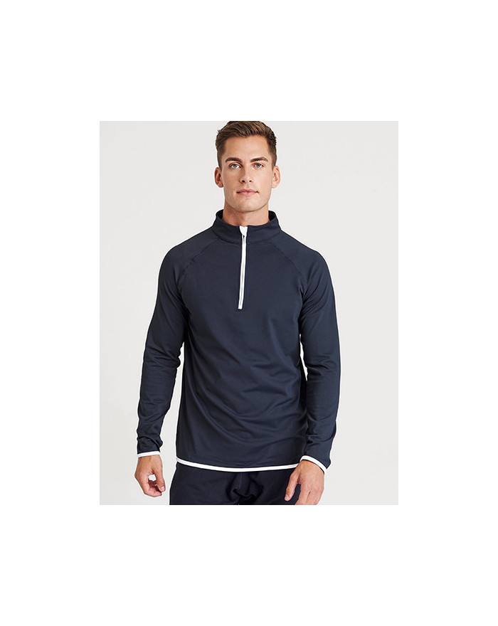 Sweat Personnalisée Manche Longue|Raglan Fermeture à glissière 1/2 Homme  280 g/m² - Just Cool JC031 - Vêtements de Sport Per...
