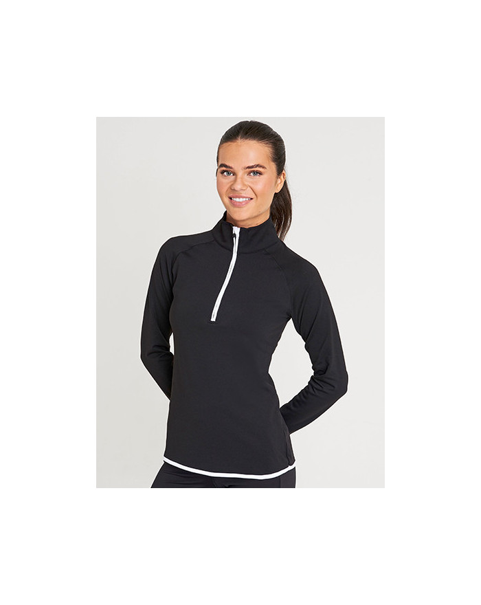 Sweat Personnalisée Manche Longue|Raglan Fermeture à glissière 1/2 Femme  280 g/m² - Just Cool JC036 - Vêtements de Sport Per...