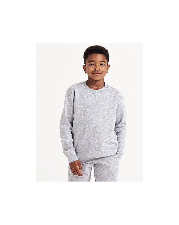 Sweat Personnalisé Manche Longue avec liseré Enfant 280 g/m² - Just Hoods JH030J - Sweat Personnalisé avec marquage broderie,...