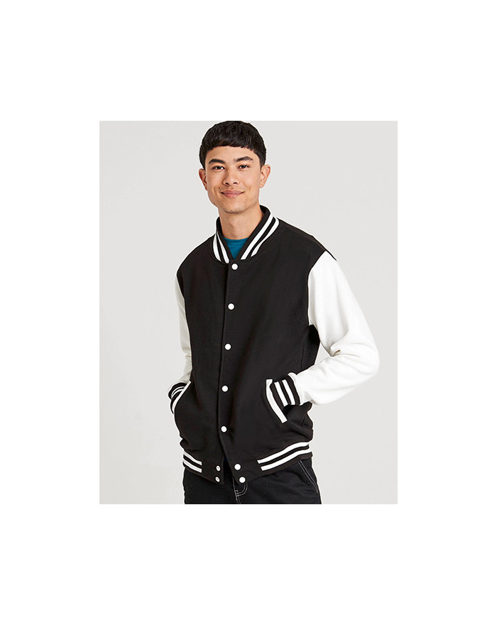 Sweat Personnalisée avec liseré Bande de propreté Homme 330 g/m² - Just Hoods JH043 - Sweat Personnalisé avec marquage broder...