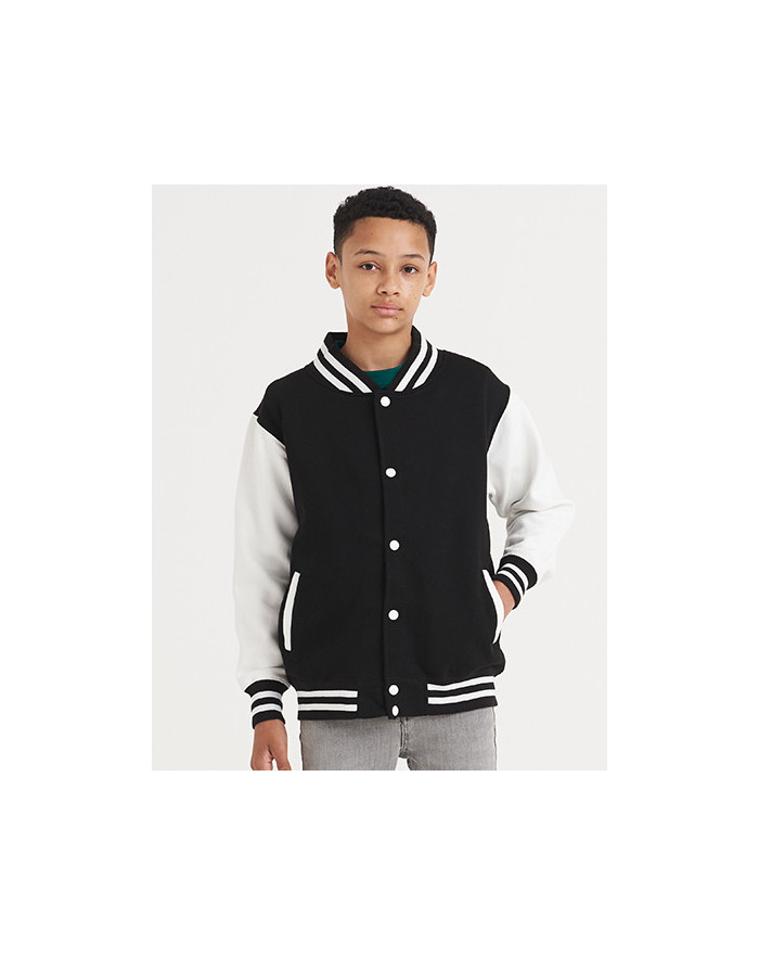 Sweat Personnalisé avec liseré Enfant 330 g/m² - Just Hoods JH043J - Sweat Personnalisé avec marquage broderie, flocage ou im...