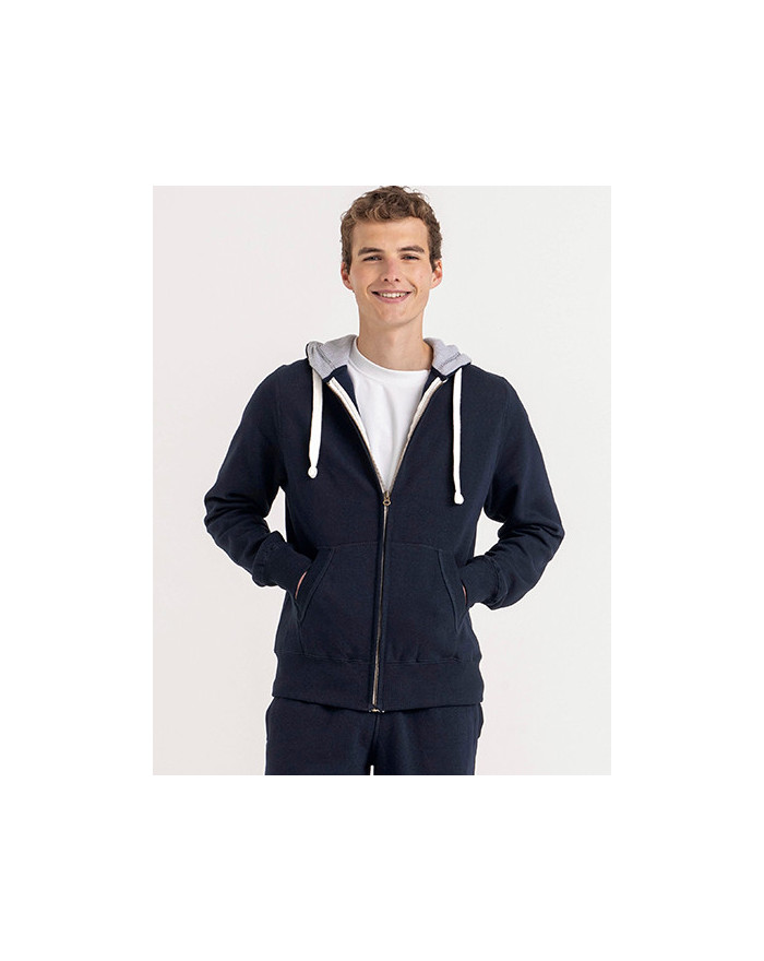 Sweat Personnalisée Manche Longue|avec liseré Homme  400 g/m² - Just Hoods JH052 - Sweat Personnalisé avec marquage broderie,...