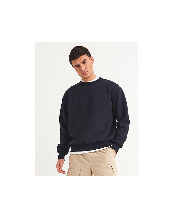 Sweat Personnalisée Manche Longue|avec liseré Col rond Homme ou Femme 440 g/m² - Just Hoods JH123 - Sweat Personnalisé avec m...