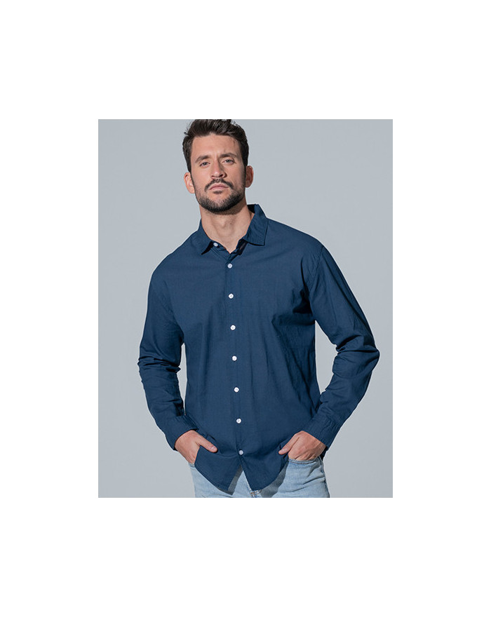 Chemise d'entreprise Personnalisée Manche Longue|Manchettes Homme 100% coton - JHK SHATULUM - Chemise d'entreprise Personnali...