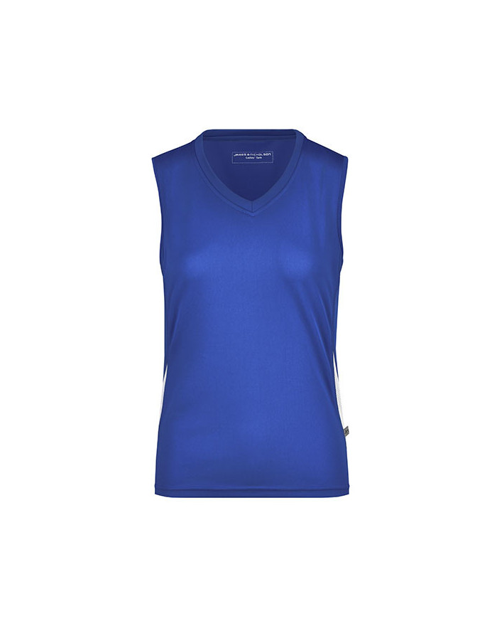 Tee shirt Personnalisé Sans Manche V-Neck Femme  140 g/m² - Daiber JN315 - Tee shirt personnalisé sans manches avec marquage ...