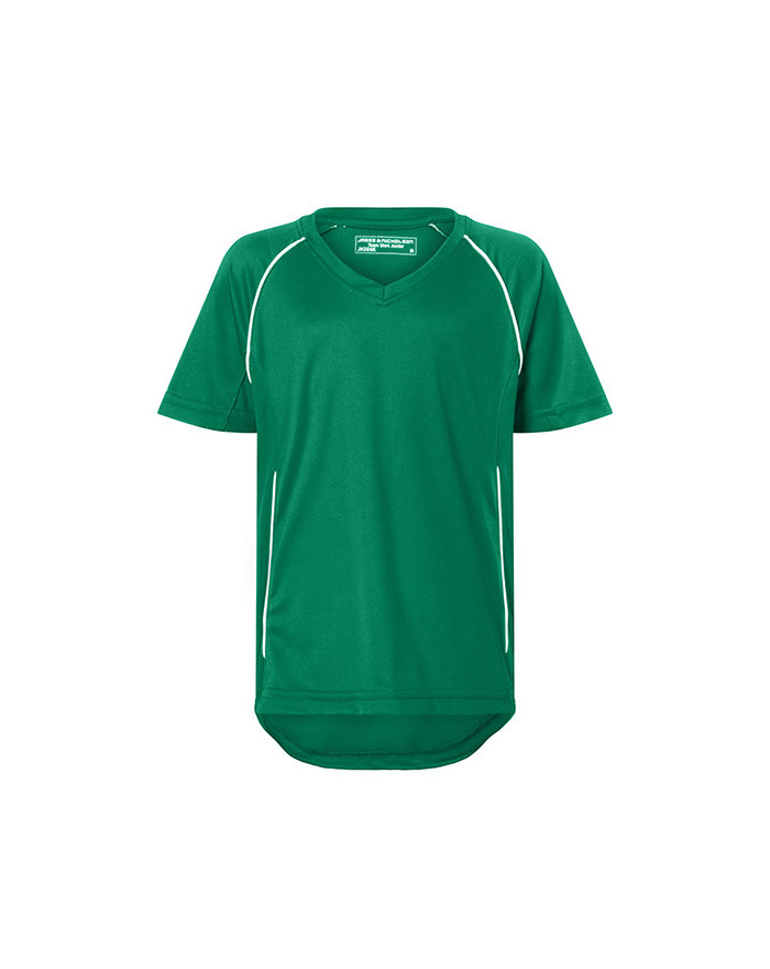Tee shirt Personnalisé Manche Courte|Raglan V-Neck Enfant 135 g/m² - Daiber JN386K - Tee shirt Personnalisé avec marquage bro...