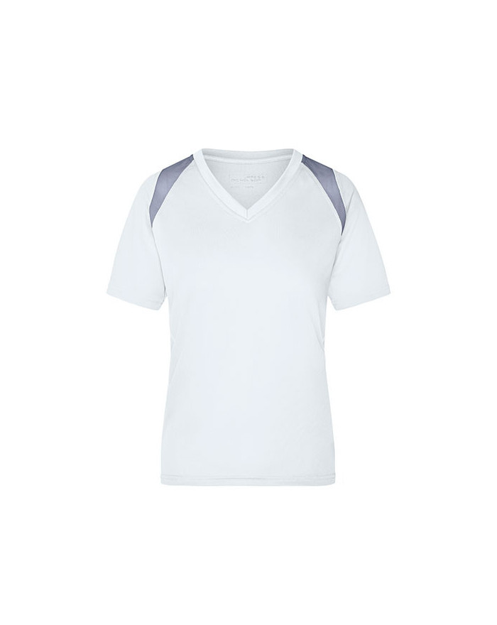 Tee shirt Personnalisé Manche Courte|Raglan V-Neck Femme  140 g/m² - Daiber JN396 - Tee shirt Personnalisé avec marquage brod...