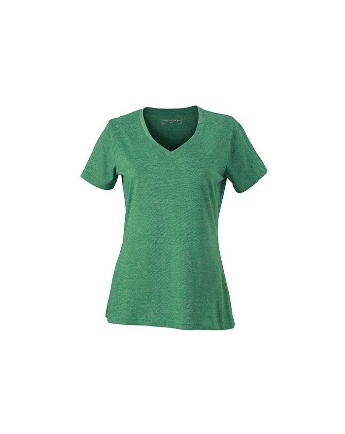 Tee shirt Personnalisé Manche Courte V-Neck Femme  170 g/m² - Daiber JN973 - Tee shirt Personnalisé avec marquage broderie, f...