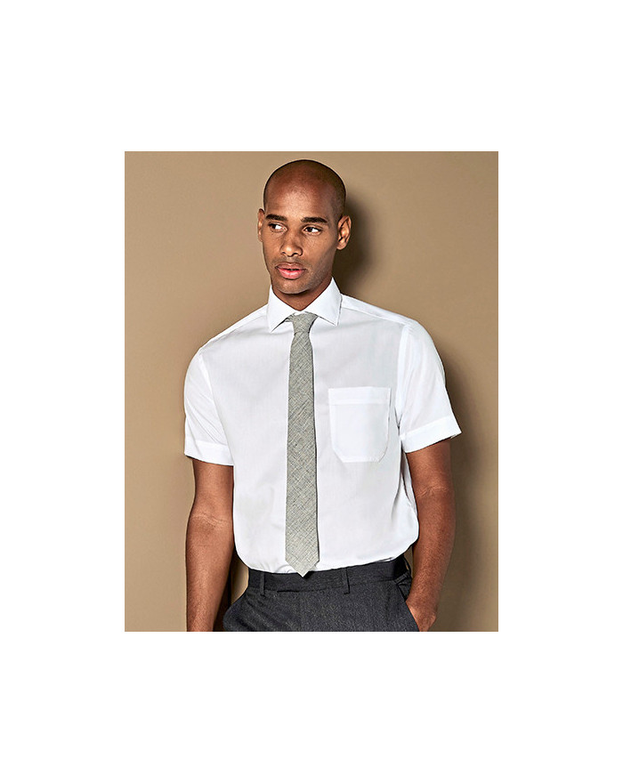 Chemise d'entreprise Personnalisée Manche Courte Duo 100% coton 125 g/m² - Kustom Kit KK115 - Chemise d'entreprise Personnali...