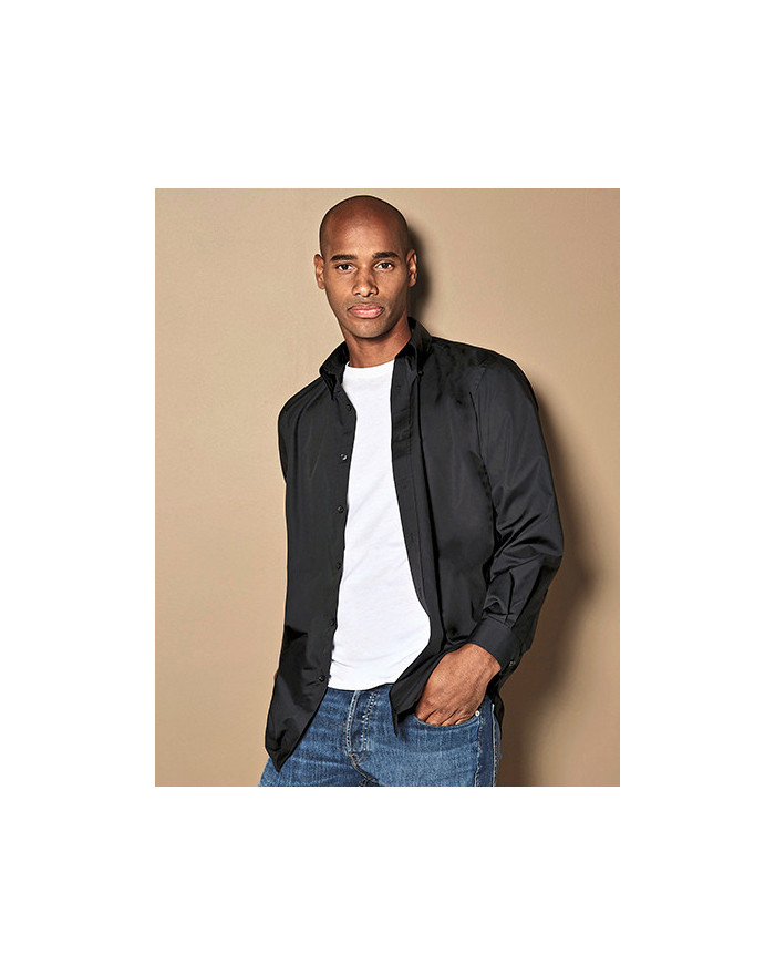 Chemise d'entreprise Personnalisée Manche Longue Duo 115 g/m² - Kustom Kit KK140 - Chemise d'entreprise Personnalisée avec ma...