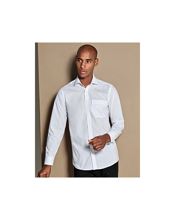 Chemise d'entreprise Personnalisée Manche Longue|Manchettes Duo 105 g/m² - Kustom Kit KK142 - Chemise d'entreprise Personnali...