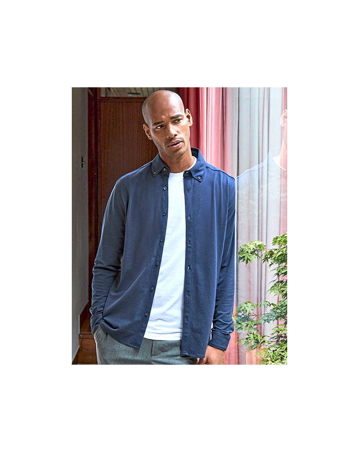 Chemise d'entreprise Personnalisée Manche Longue|Manchettes Homme 180/185 g/m² - Kustom Kit KK143 - Chemise d'entreprise Pers...