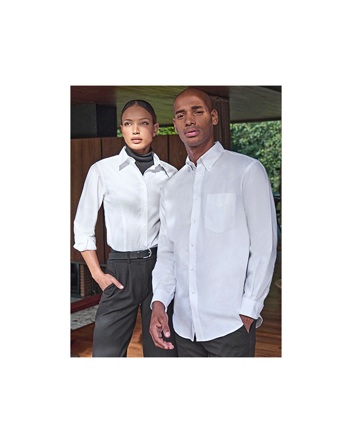 Chemise d'entreprise Personnalisée Manche Longue|Manchettes Duo 135 g/m² - Kustom Kit KK351 - Chemise d'entreprise Personnali...
