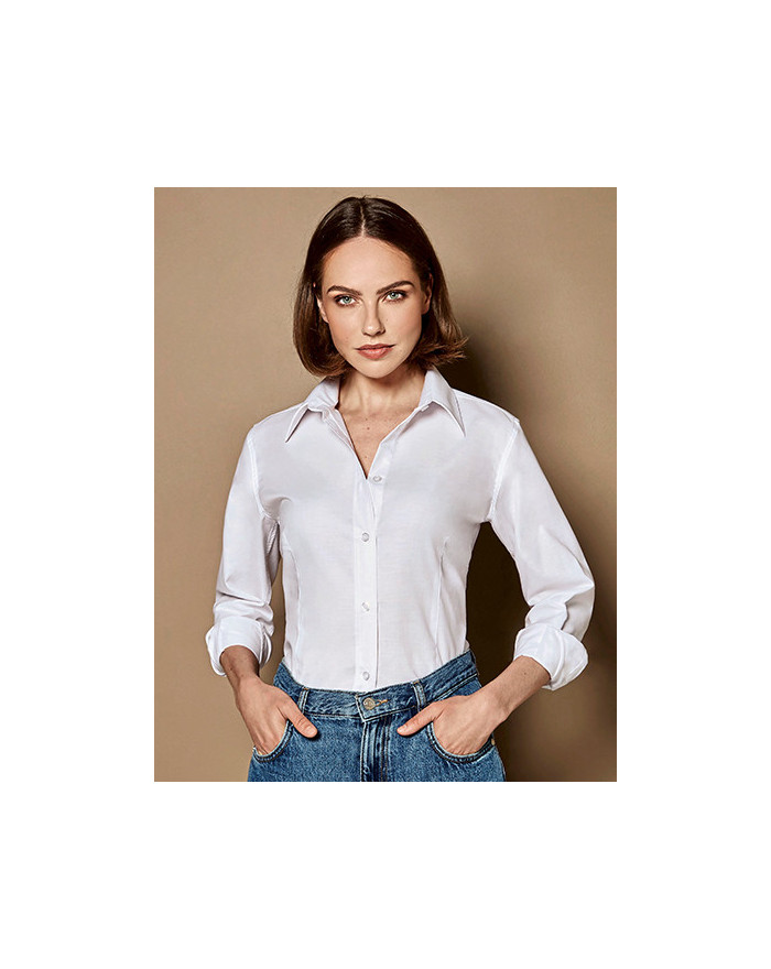 Chemise d'entreprise Personnalisée Manche Longue|Manchettes Duo 135 g/m² - Kustom Kit KK361 - Chemise d'entreprise Personnali...