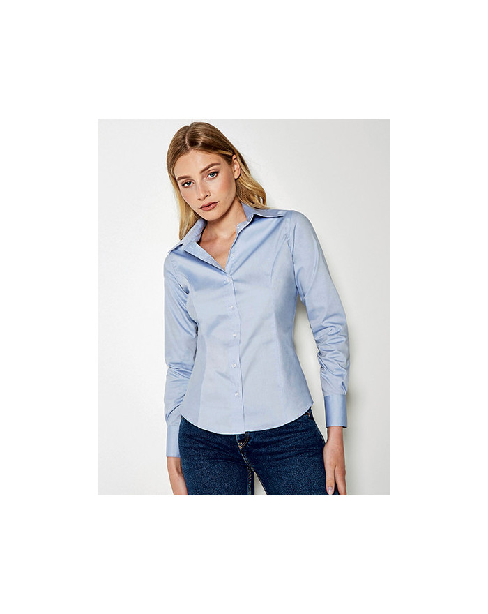 Chemise d'entreprise Personnalisée Manche Longue|Manchettes Duo 125 g/m² - Kustom Kit KK702 - Chemise d'entreprise Personnali...