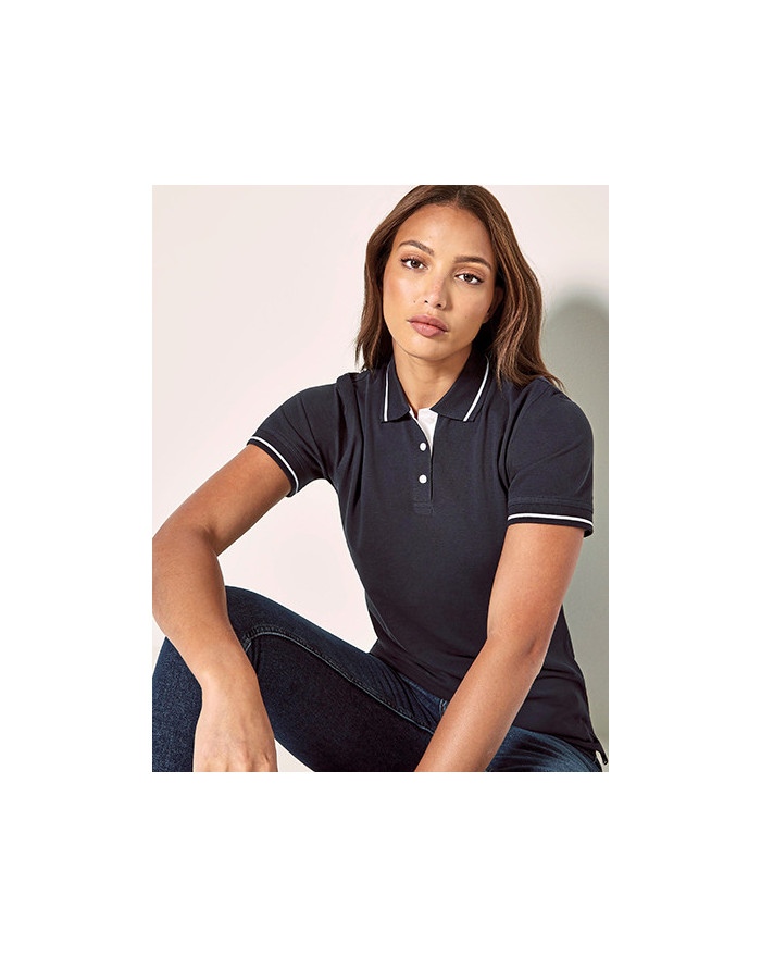 Polo Personnalisé Manche Courte avec liseré Duo 100% coton 210 g/m² - Kustom Kit KK706 - Polo Personnalisé avec marquage brod...