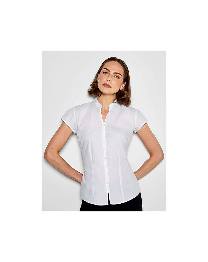Chemise d'entreprise Personnalisée Manche Courte Femme 115 g/m² - Kustom Kit KK727 - Chemise d'entreprise Personnalisée avec ...