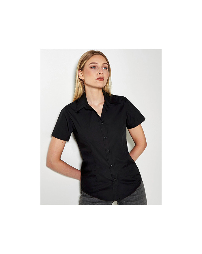 Chemise d'entreprise Personnalisée Manche Courte Duo 115 g/m² - Kustom Kit KK728 - Chemise d'entreprise Personnalisée avec ma...