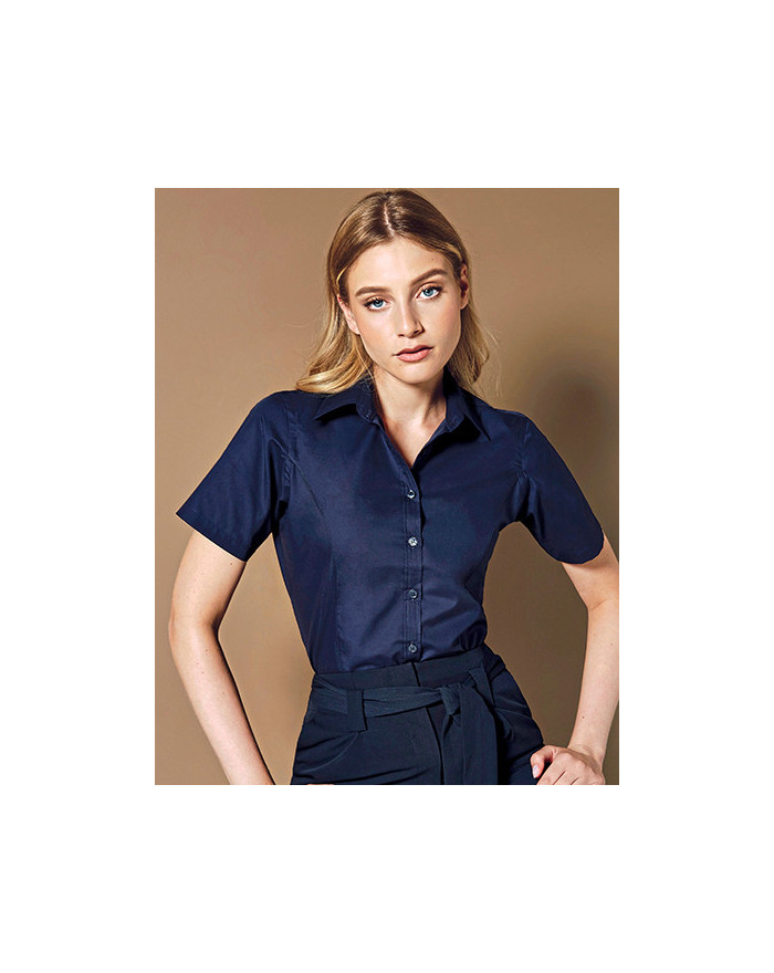 Chemise d'entreprise Personnalisée Manche Courte Duo 105 g/m² - Kustom Kit KK742F - Chemise d'entreprise Personnalisée avec m...