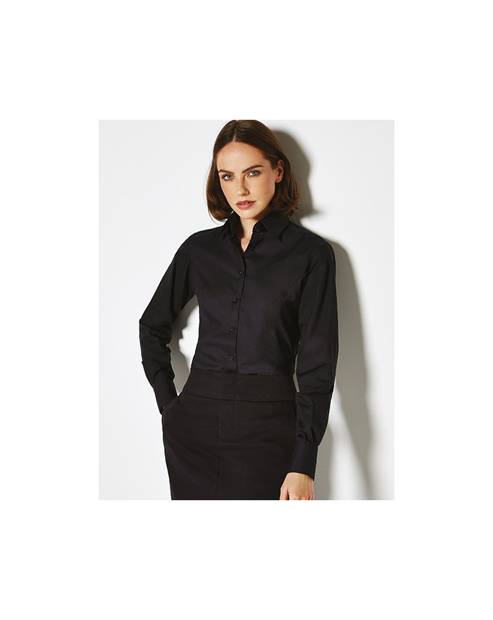 Chemise d'entreprise Personnalisée Manche Longue|Manchettes Duo 105 g/m² - Kustom Kit KK743F - Chemise d'entreprise Personnal...