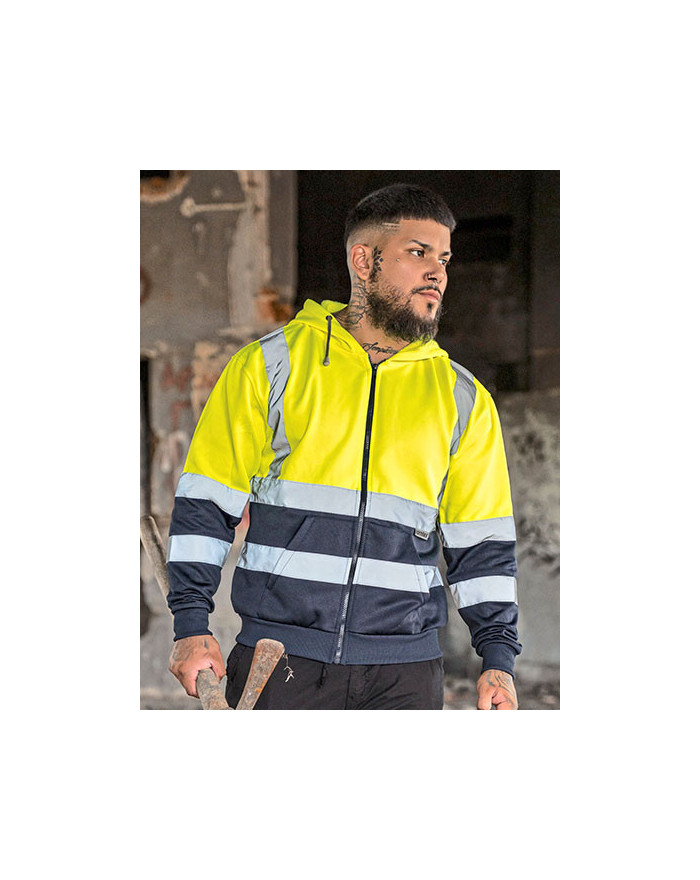 Sweat Personnalisé Manche Longue avec liseré Homme 260 g/m² - Korntex KXZHO - Sweat Personnalisé avec marquage broderie, floc...