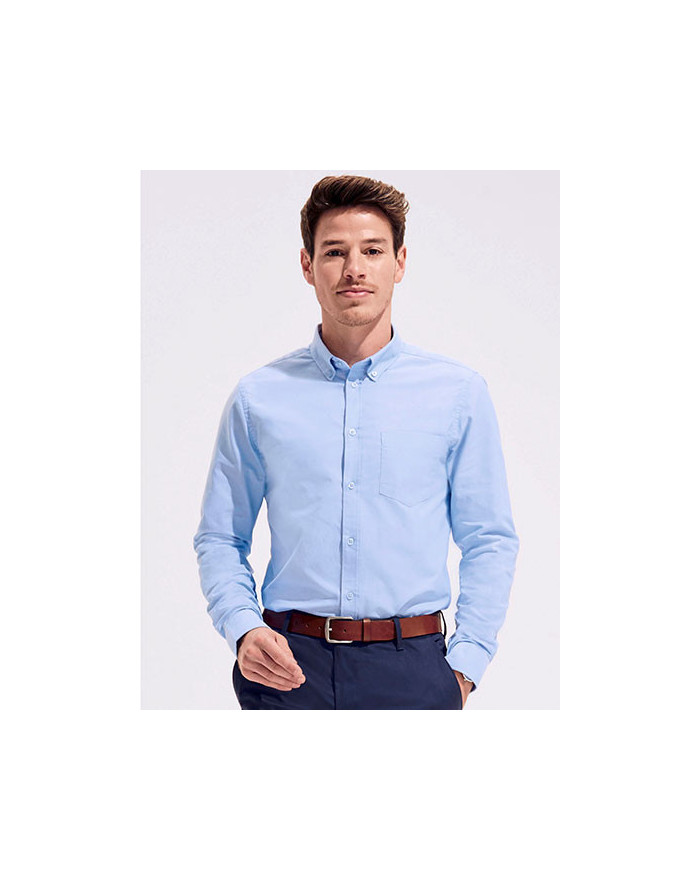 Chemise d'entreprise Personnalisée Manche Longue|Manchettes Homme 135 g/m² (White: 130 g/m²) - SOL´S 02920 - Chemise d'entrep...