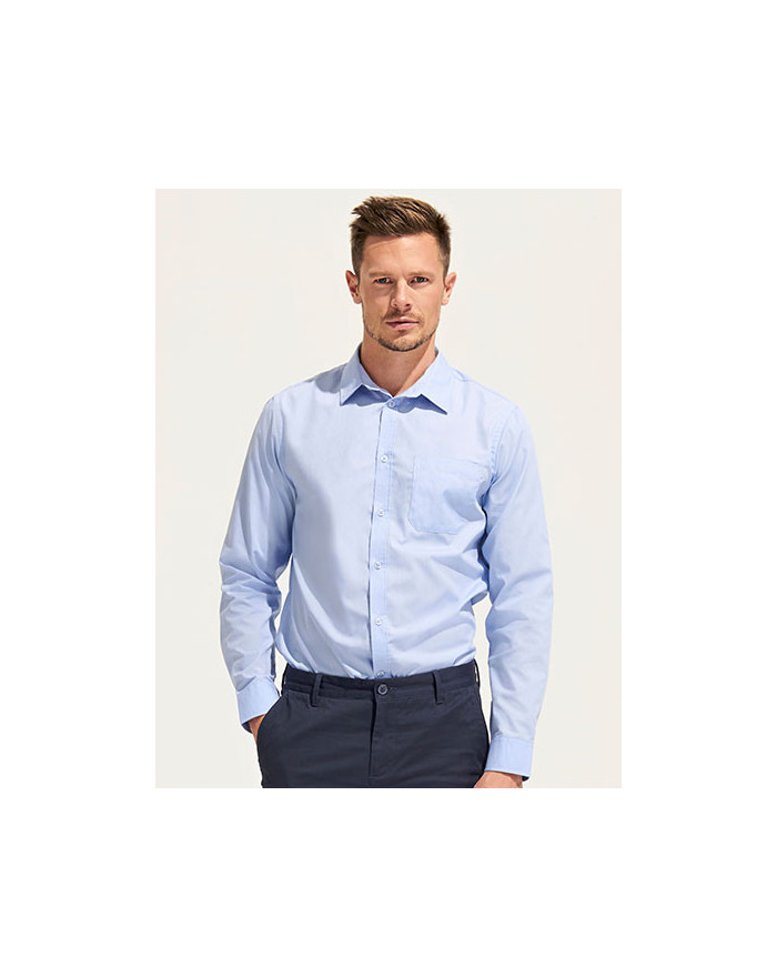 Chemise d'entreprise Personnalisée Manche Longue|Manchettes Homme 105 g/m² (White: 95 g/m²) - SOL´S 02922 - Chemise d'entrepr...