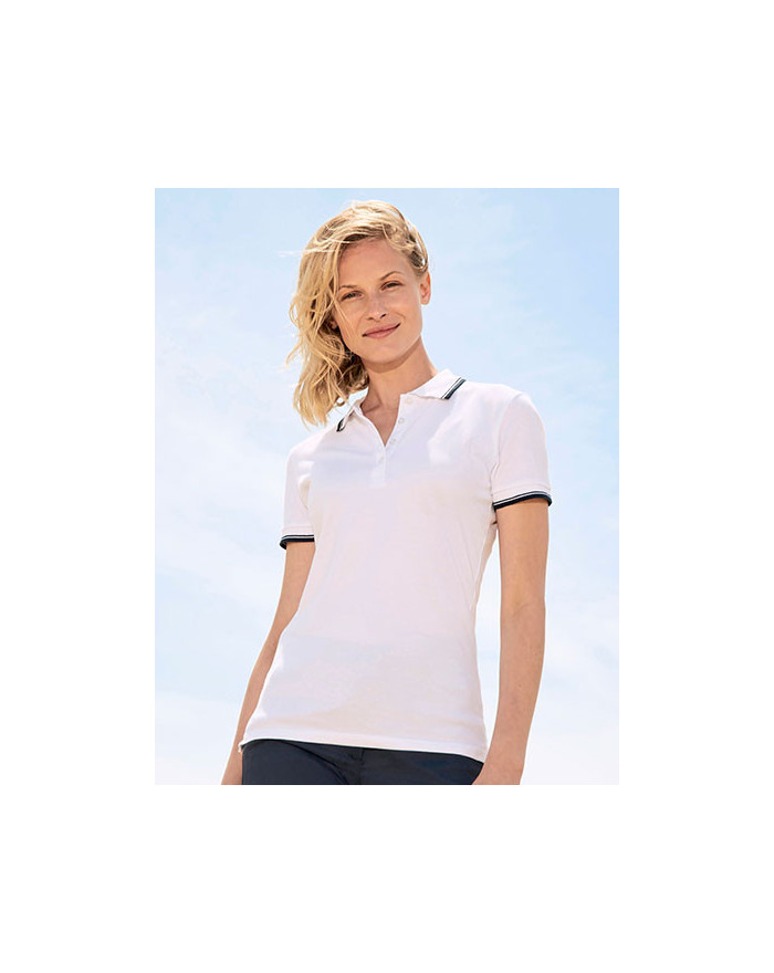 Polo Personnalisé Manche Courte avec liseré Duo 100% coton 270 g/m² - SOL´S 11366 - Polo Personnalisé avec marquage broderie,...